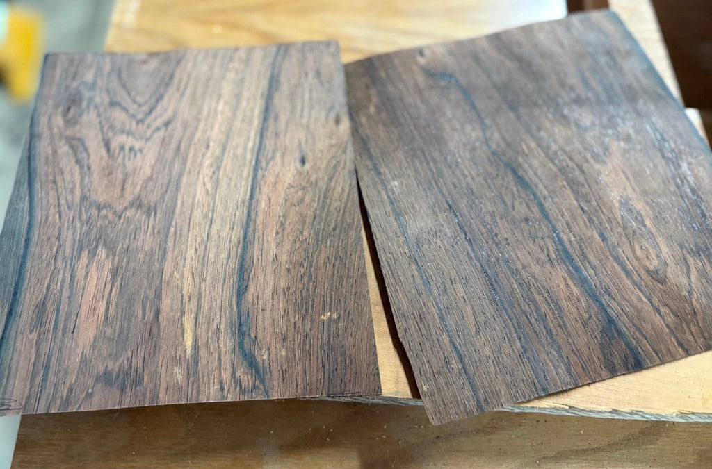 (2) Brazilian Roseweod Veneer for Pick Guitar Construction