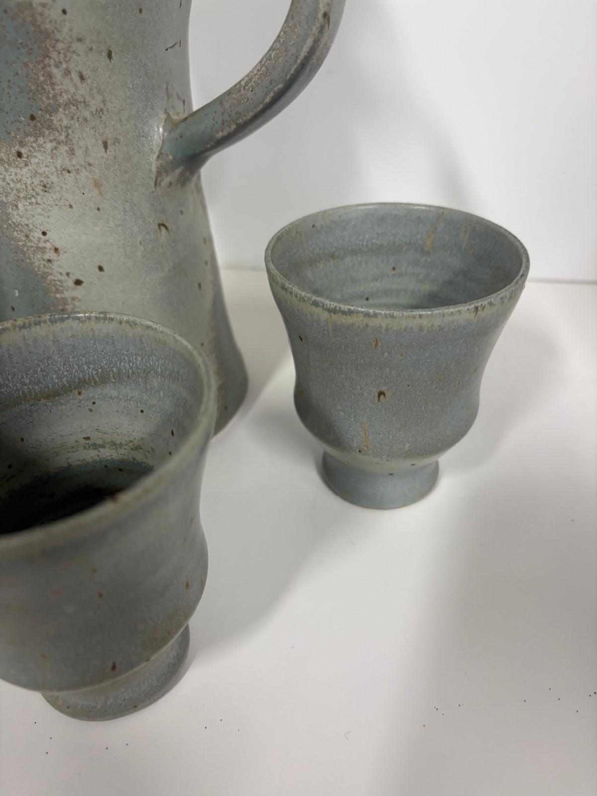 Handcrafted Stoneware Pitcher with 4 Glasses – Lynn Gault Studio Pottery
