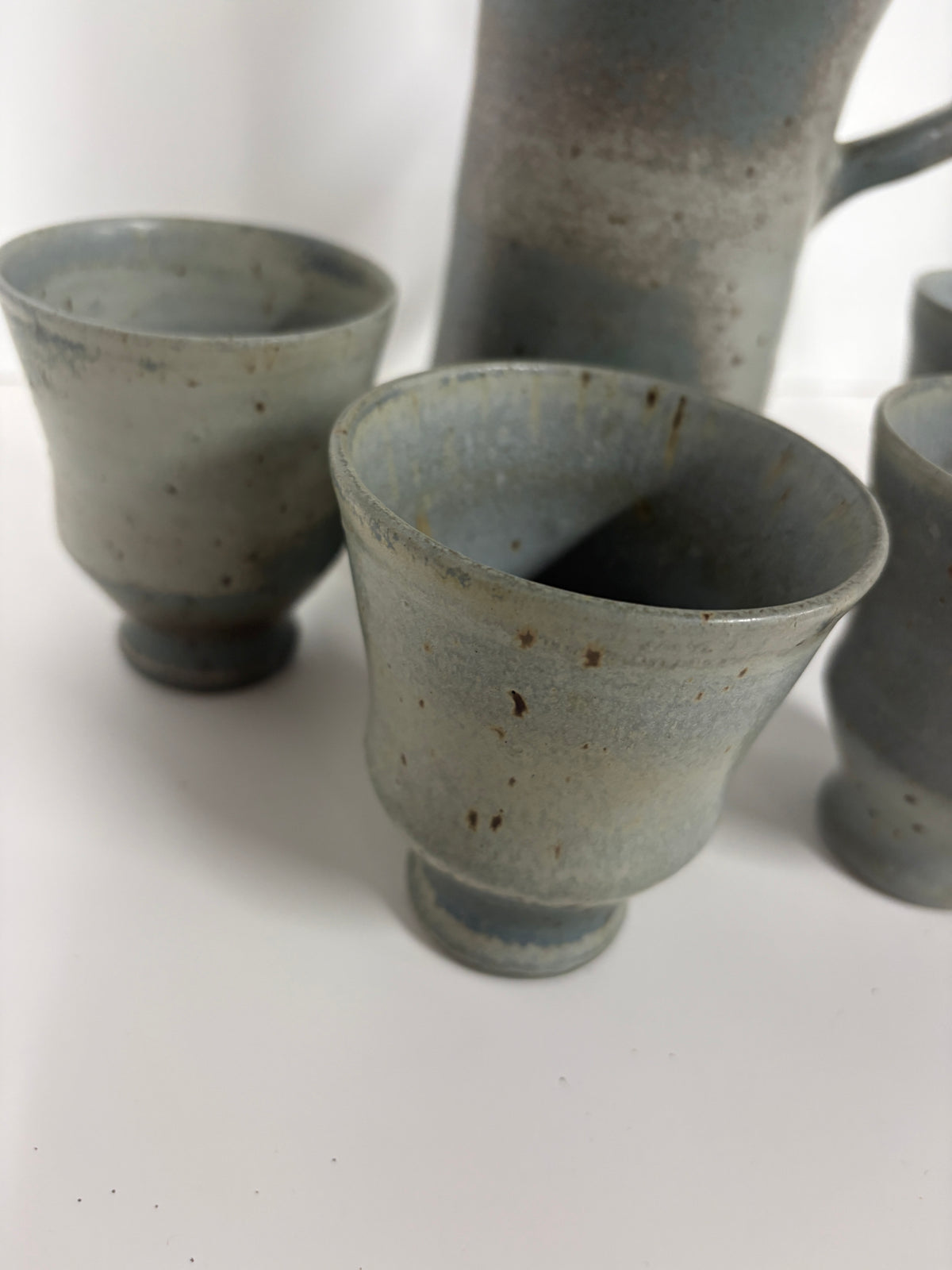 Handcrafted Stoneware Pitcher with 4 Glasses – Lynn Gault Studio Pottery