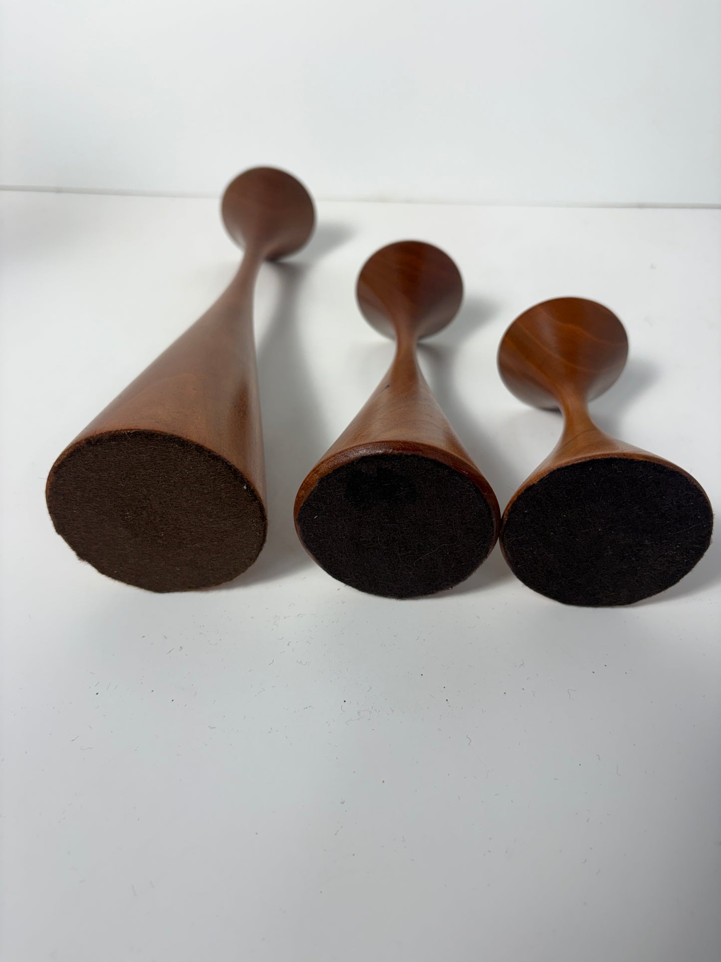 Candleholders - Walnut and Cherry Sets of three