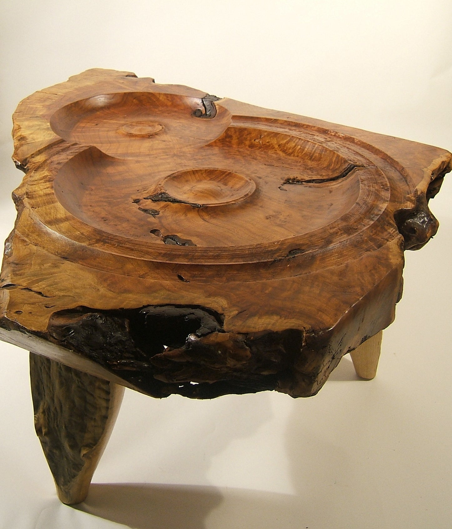 Ken, Rude & Dell Redwood Burl Coffee Table