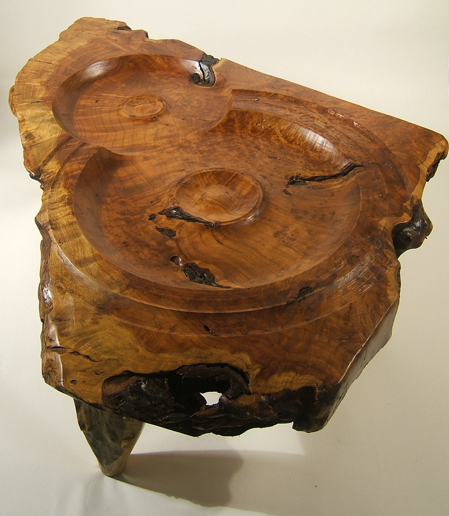 Ken, Rude & Dell Redwood Burl Coffee Table